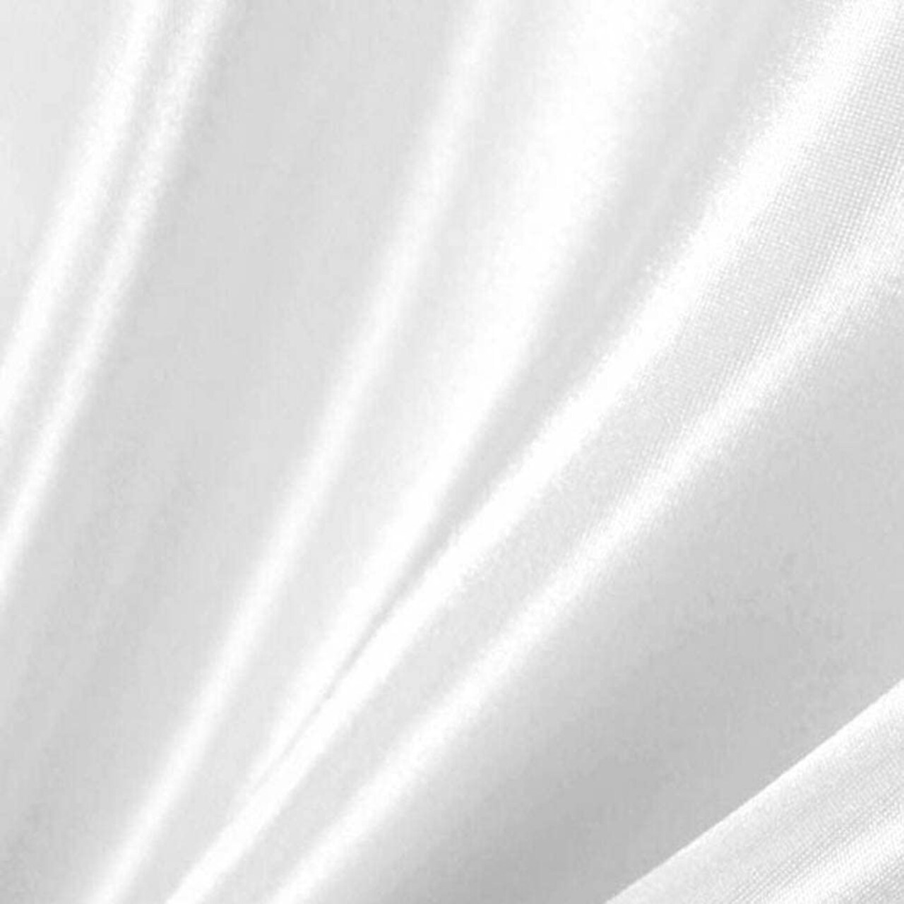 1 Yard White Satin Charmeuse Fabric, 60" Wide, 100% Polyester for Wedding Gowns, Decor & Costumes